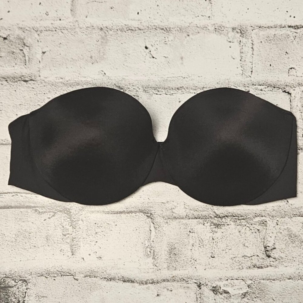 Victoria’s Secret Strapless Bandeau Bra Black Seamless 36C